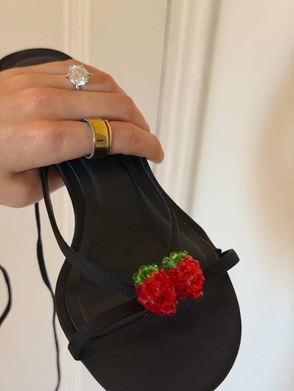Reserved Raspberry Strappy Heeled Sandals - Picture 3 of 8